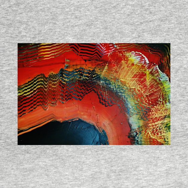 Red gold black abstract paintng by artsale